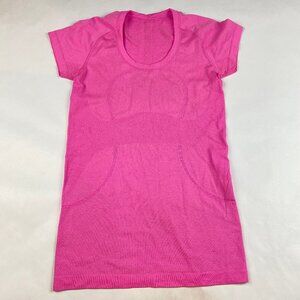Lululemon Shirt Womens 6 Pink Swiftly Tech Short Sleeve Running Gym